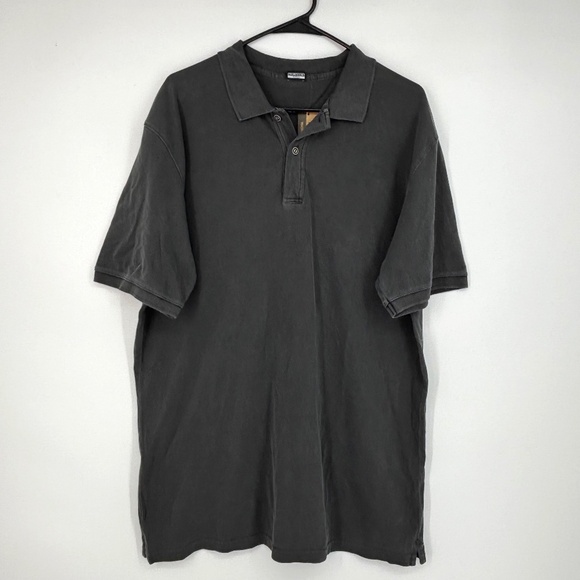 Intimissimi Uomo Size XXL Mens US Large Polo Shirt Washed Gray 100% Cotton SS - Picture 1 of 9